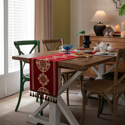 Ornate Tassel Table Runner
