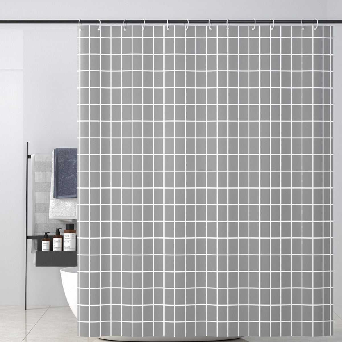 Modern Geometric Pattern Shower Curtain