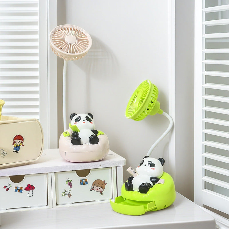 Women Portable Mini Fan with Cute Panda Design Bowlift