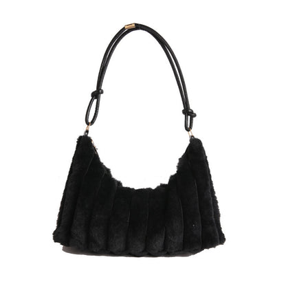 Luxurious Faux Fur Hobo Bag Acalora