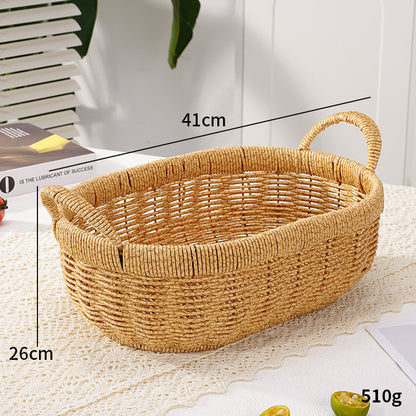 Decorative Round Woven Storage Basket Acalora