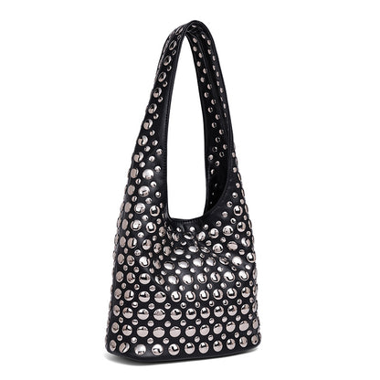 Studded Leather Shoulder Bag Acalora