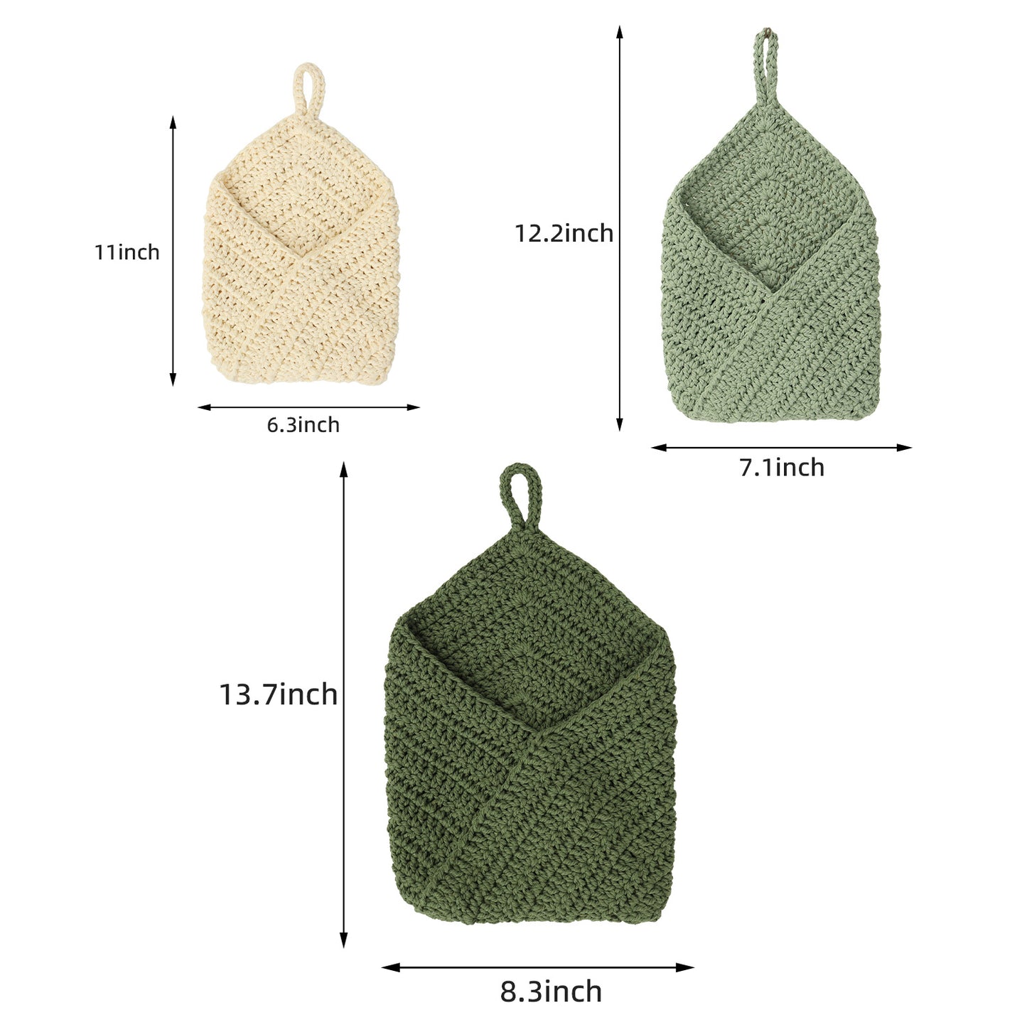 Hand-knotted storage bag Acalora