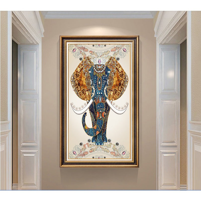 Artistic Elephant Illustration Framed Wall Art