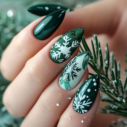 Festive Snowflake Nail Art Acalora