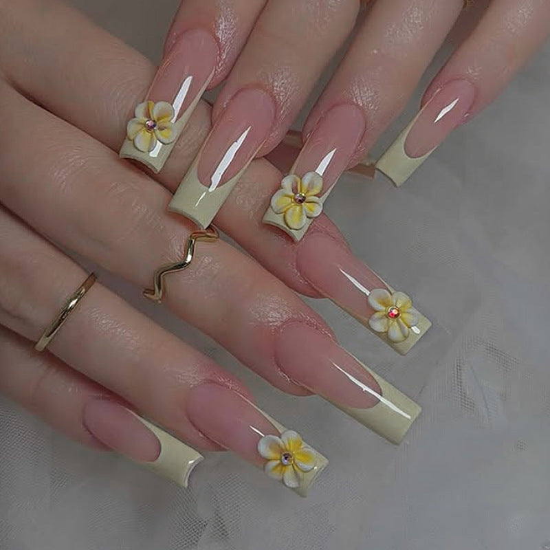 Artistic Floral Press-On Nails Kit Acalora