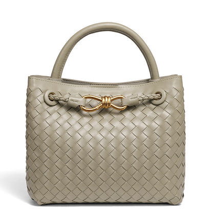 Elegant Braided Leather Tote Acalora
