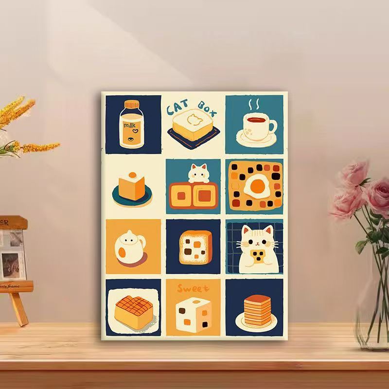 Playful Cat Comic Canvas Art