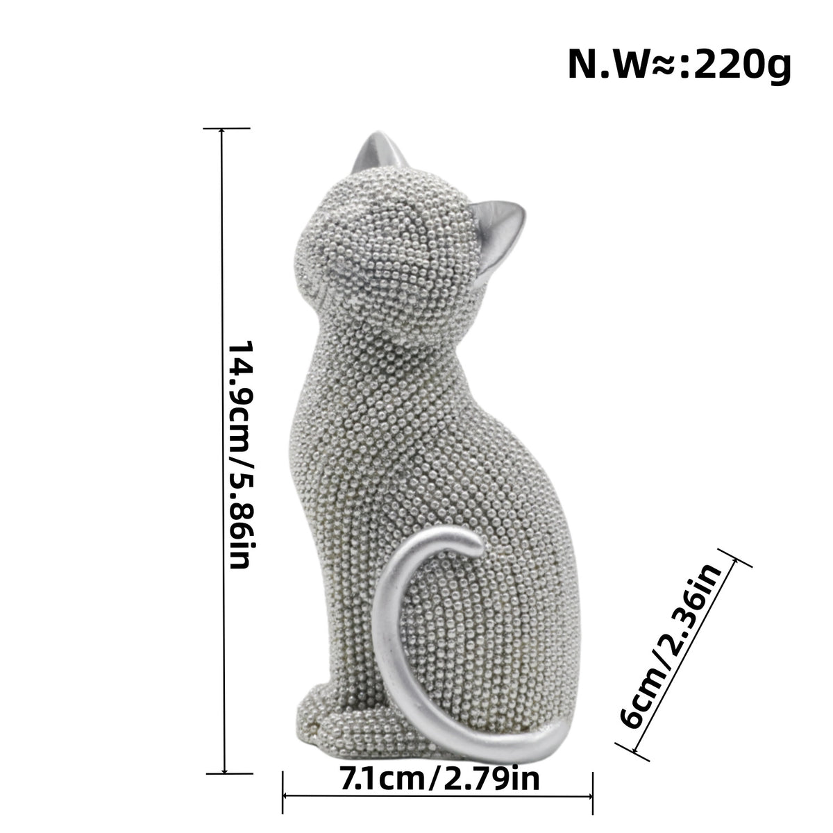 Decorative Cat Figurine Acalora