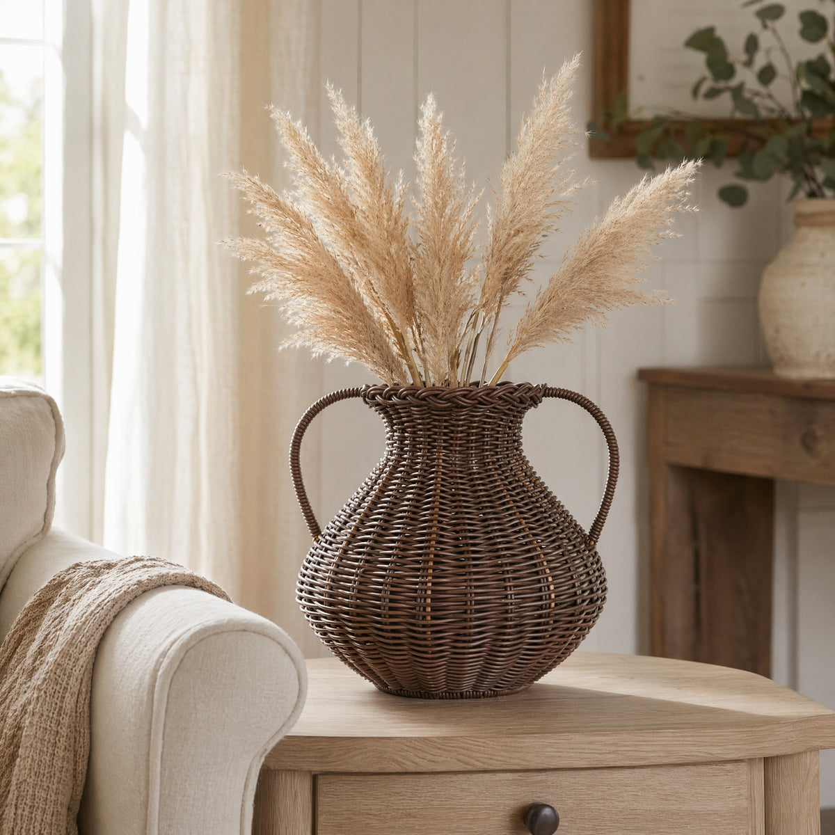 Deko-Vase Made of Rattan Acalora