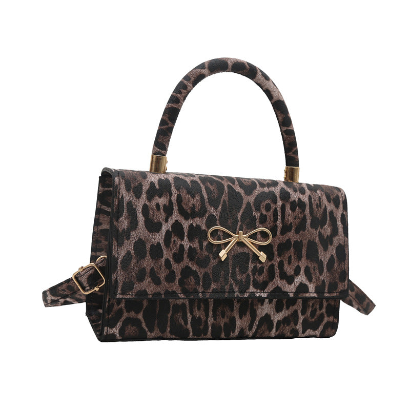 Stylish Animal Print Top Handle Handbag Acalora