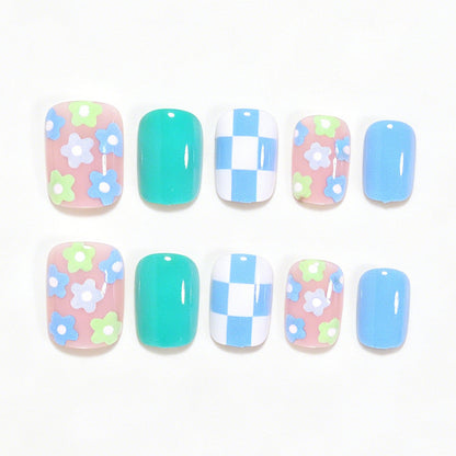 Creative Floral Press-On Nail Art Set Acalora