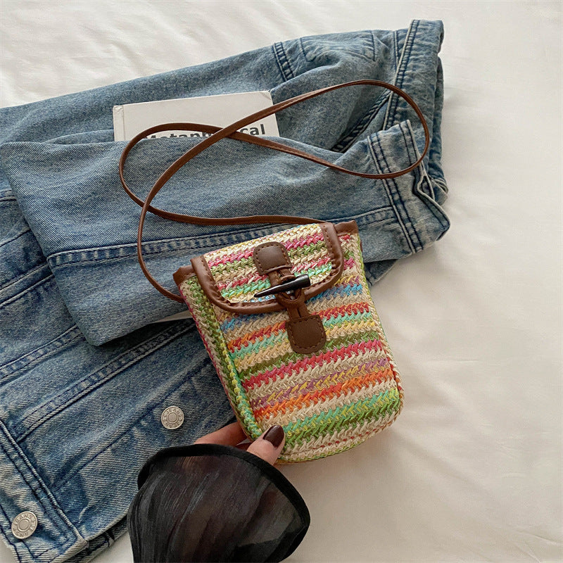 Colorful Woven Crossbody Bag Acalora