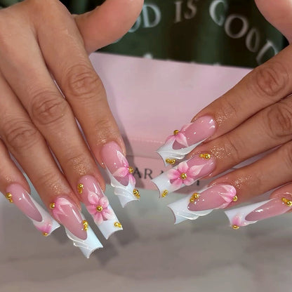Elegant Decorative Press-On Nails Kit Acalora
