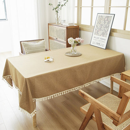 Elegant Fringed Tablecloth