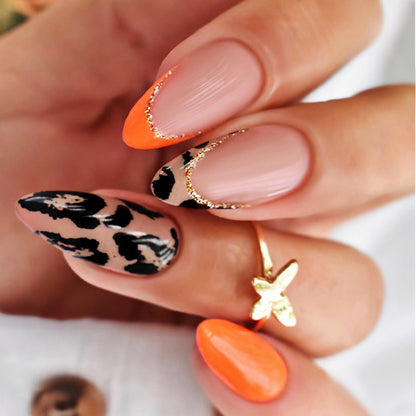 Creative Leopard Print Press-On Nails Acalora