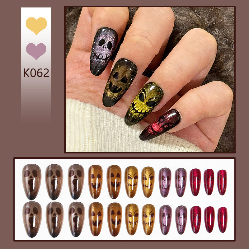 Creative Halloween Nail Art Set with Detailed Creepy Design Acalora