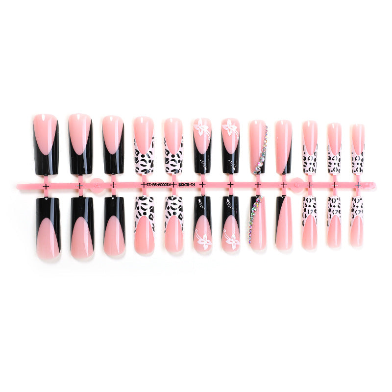 Artistic Press-On Nail Set with Creative Patterns Acalora