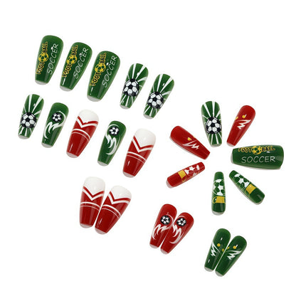 Sporty nail art in football style Acalora