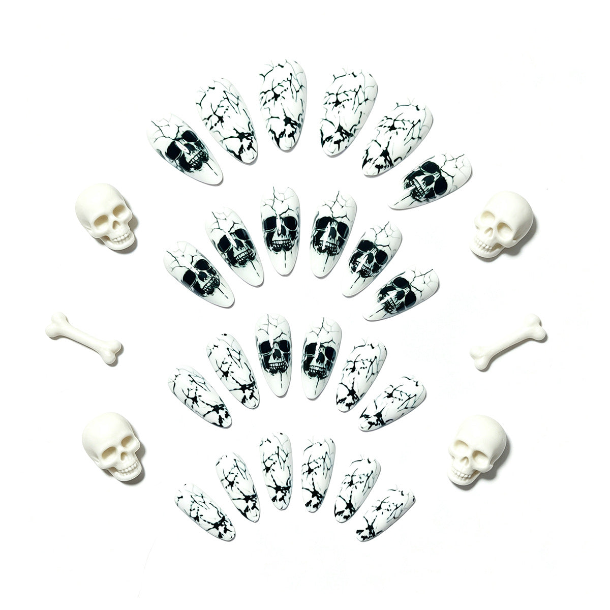 Artistic Skull Design Nail Wraps Acalora