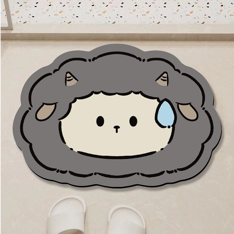 Cute Cat-Themed Bath Mat