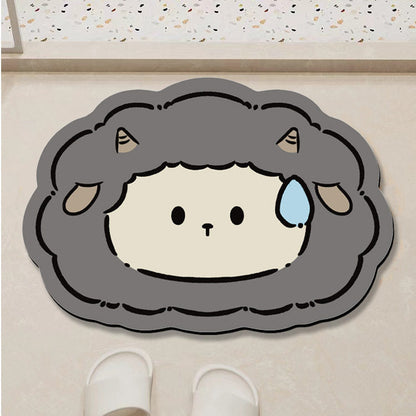 Cute Cat-Themed Bath Mat