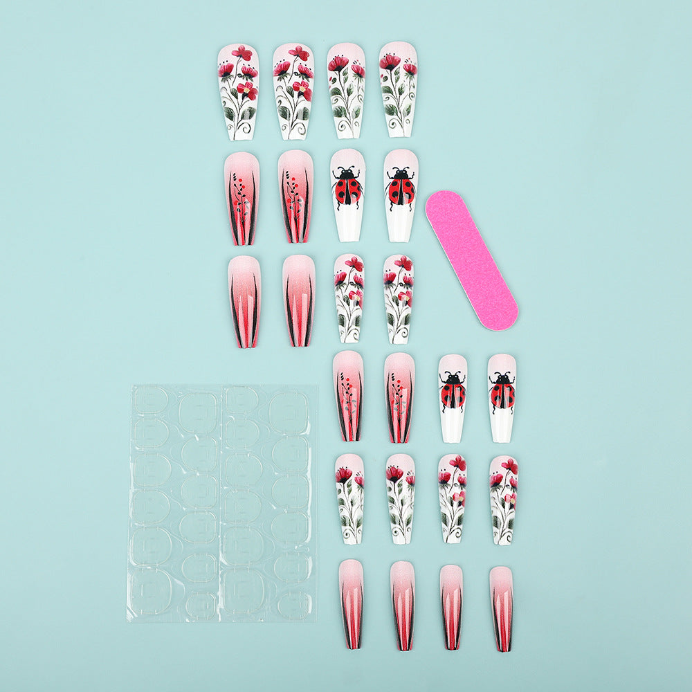 Creative Nail Art Set with Floral Motifs Acalora
