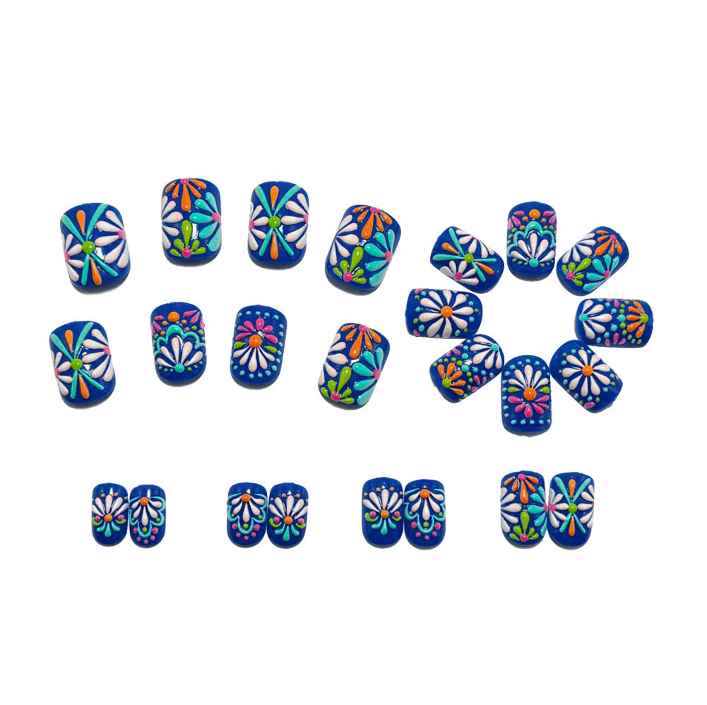 Artificial nails with floral pattern Acalora