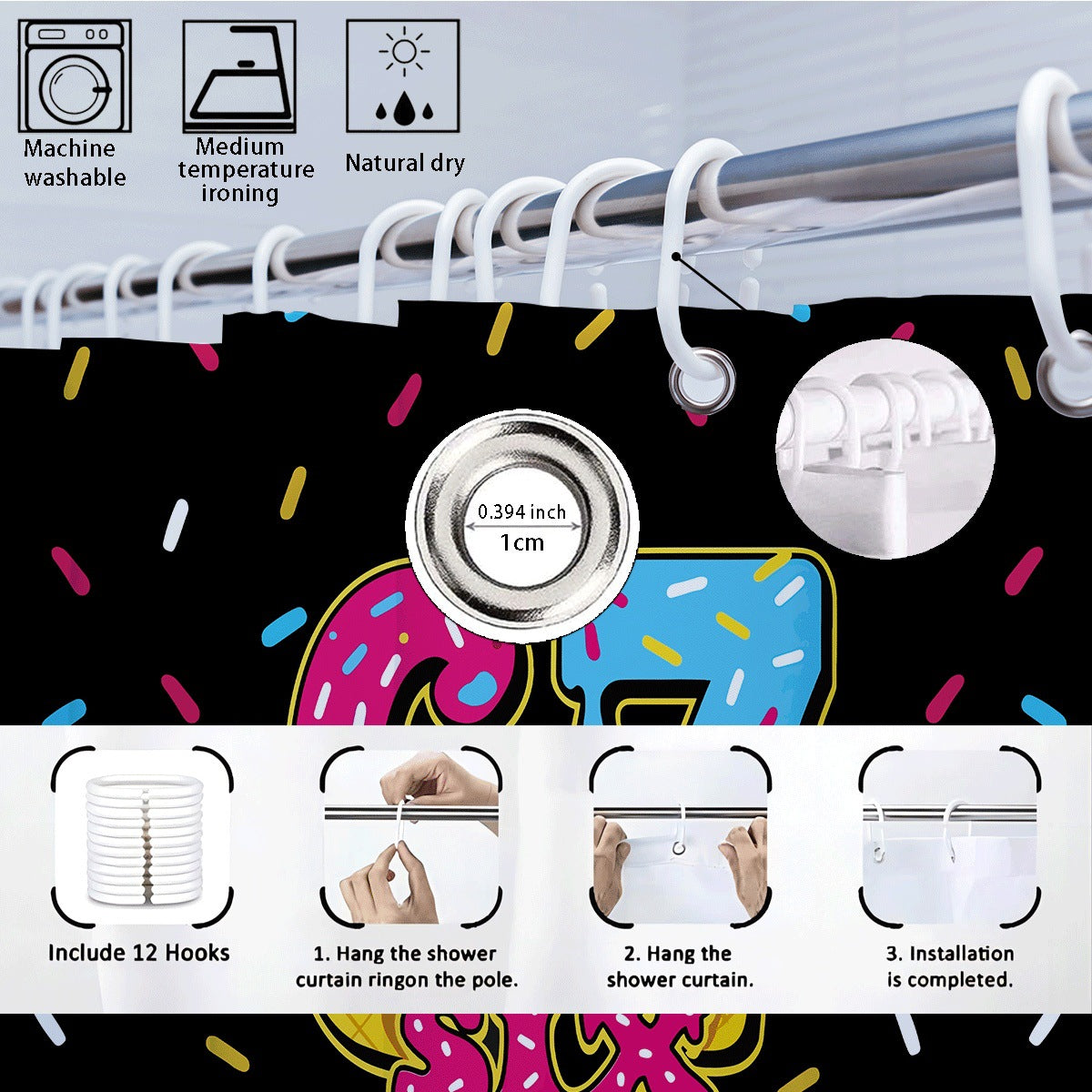 Colorful Dessert-Themed Bathroom Set