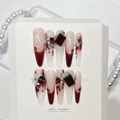 Elegant Decorative Press-On Nail Art Set Acalora