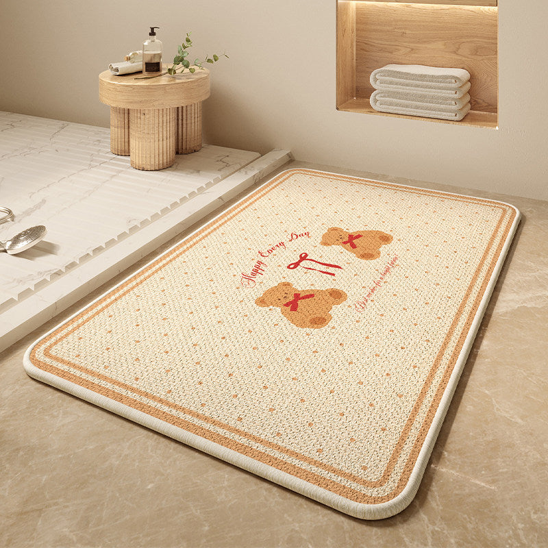 Cartoon Dog-Themed Bath Mat