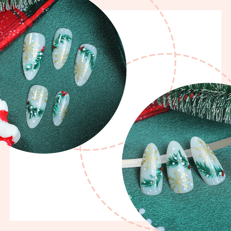 Seasonal Holiday-Themed Press-On Nail Set Acalora