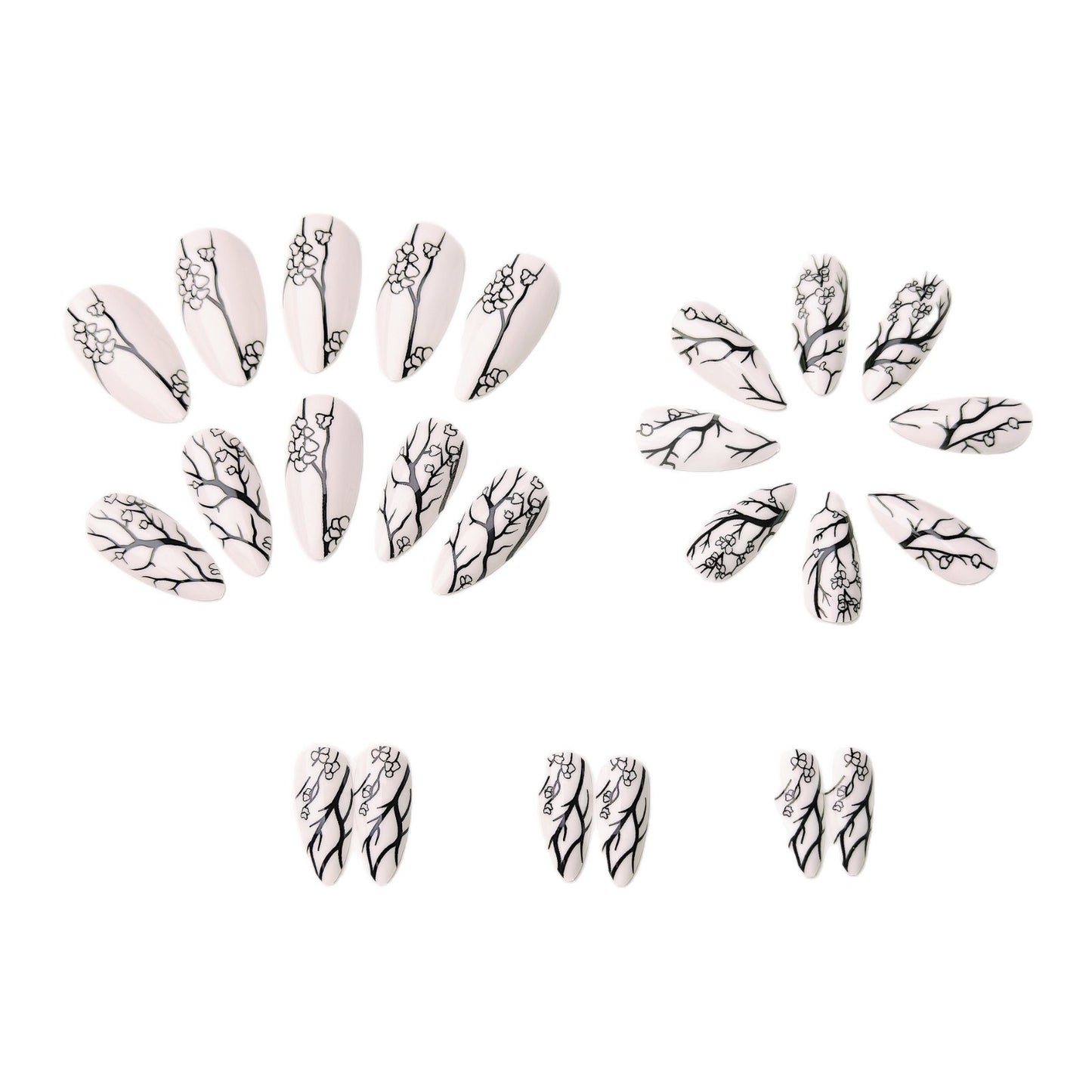 Artistic Branch Pattern Nail Art Acalora