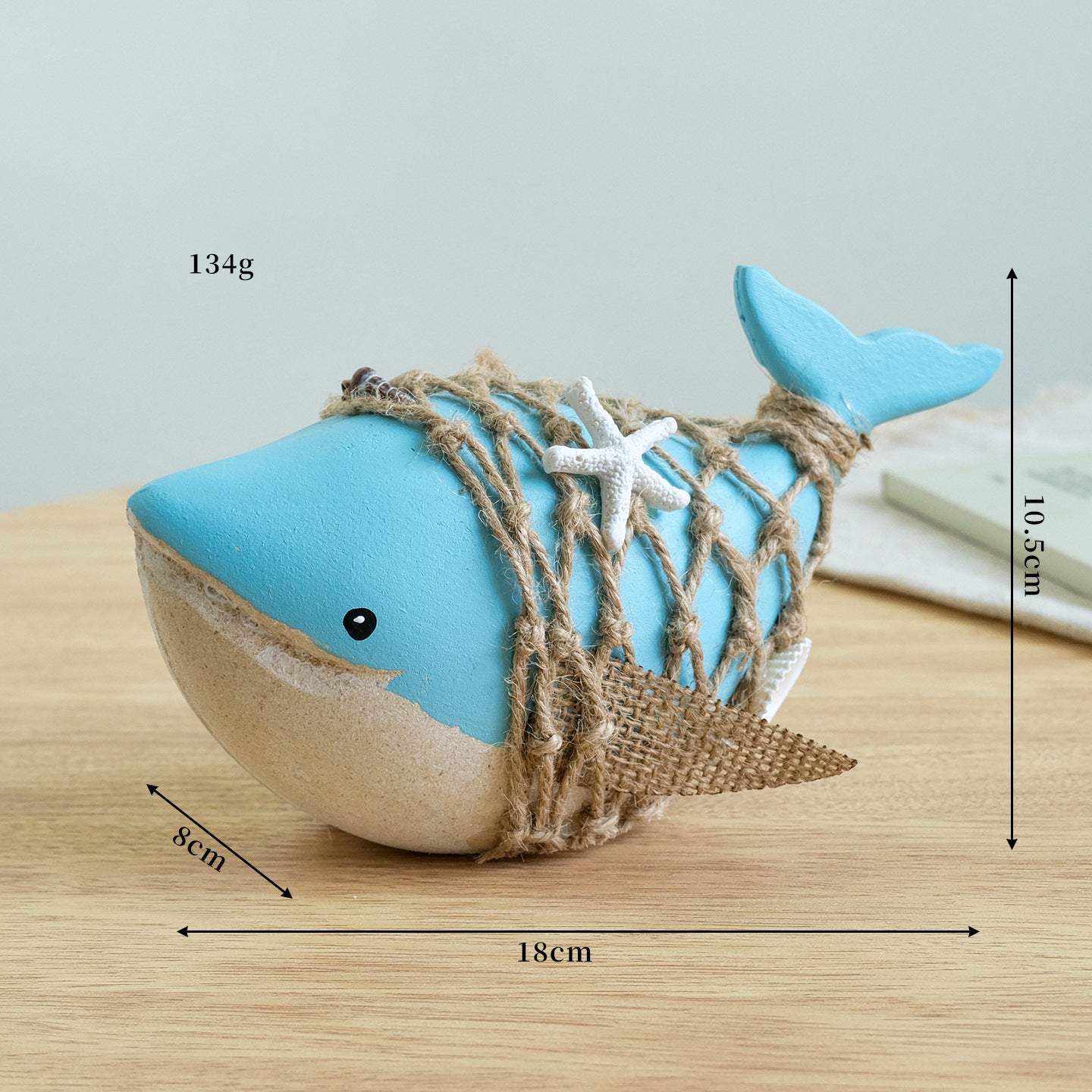 Decorative Whale Figurine Accent