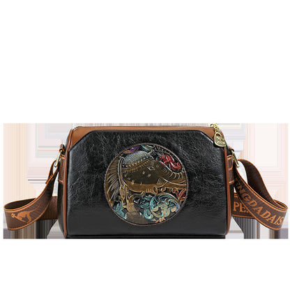 Vintage-Inspired Leather Crossbody Bag Acalora