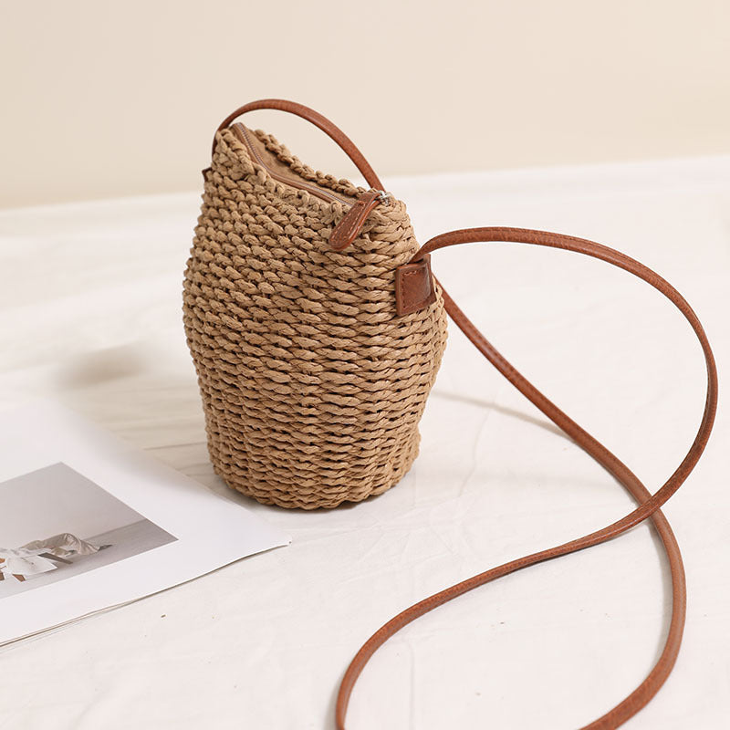 Women's Braided Raffia Shoulder Bag Karnz