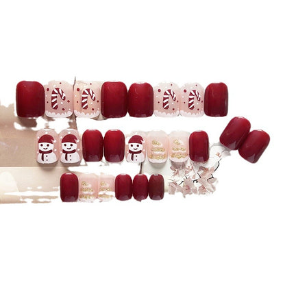 Festive-Themed Press-On Nail Art Set Acalora