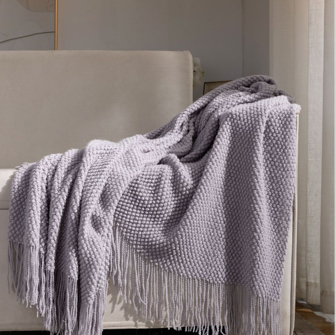 Textured Cozy Throw Blanket