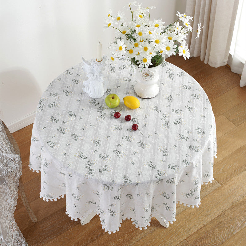 Floral Embellished Table Cover