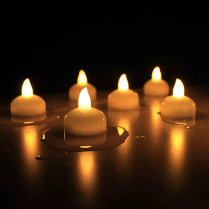 Floating LED Tealight Candle Set for Glass Vase Centerpieces Waterproof Flameless Ambience Acalora