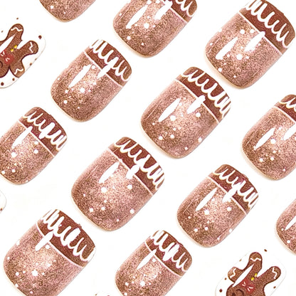 Gingerbread-Themed Nail Art Set Acalora