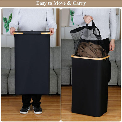 High-quality laundry container with removable inner bag Acalora