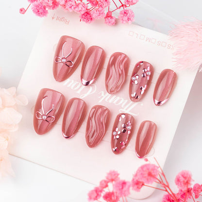 Exquisite Floral Motif Press-On Nail Tips Acalora