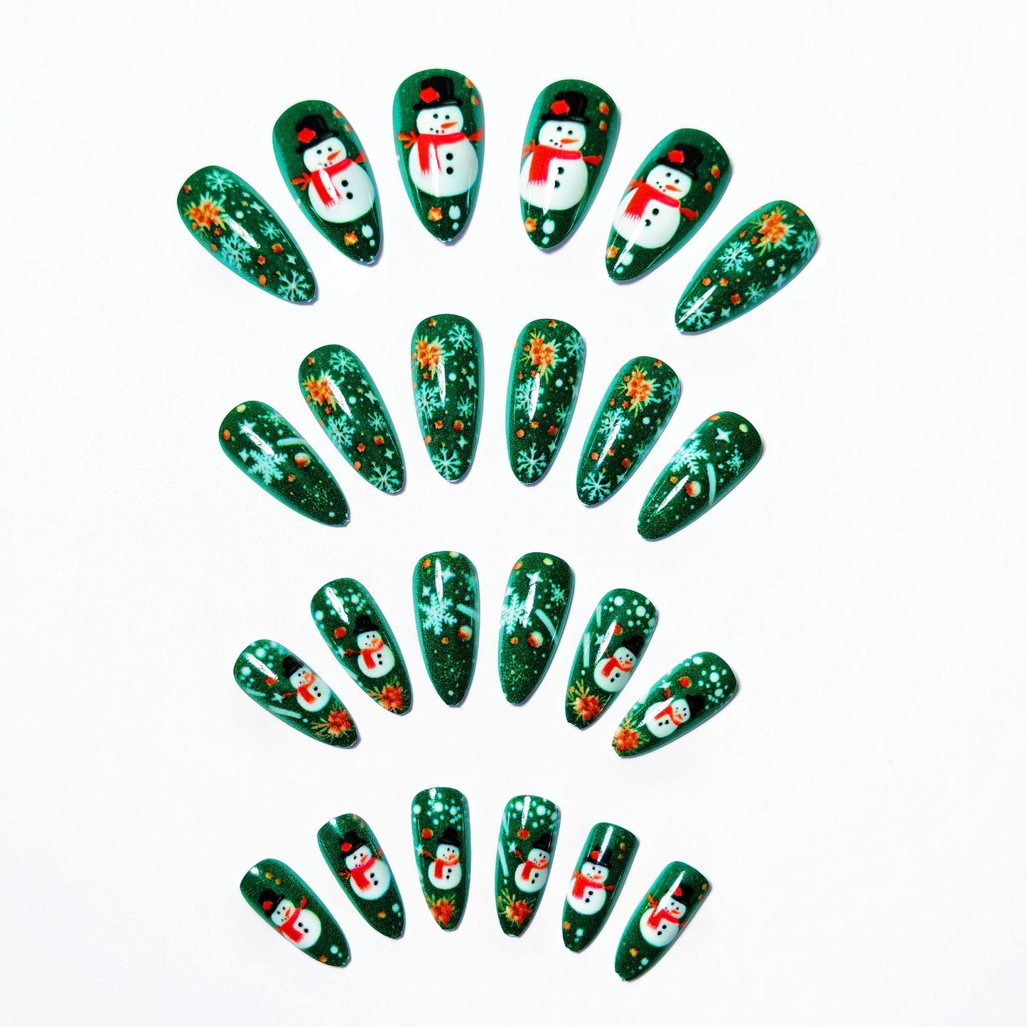 Festive Themed Snowman Nail Art Acalora