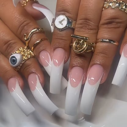 Premium French Tip Press-On Nails Acalora