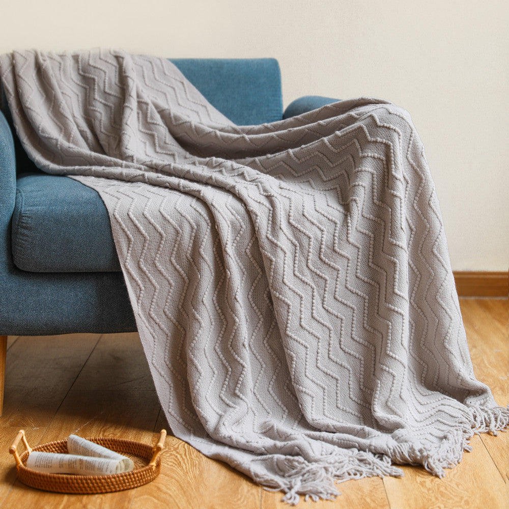 Cozy Textured Throw Blanket