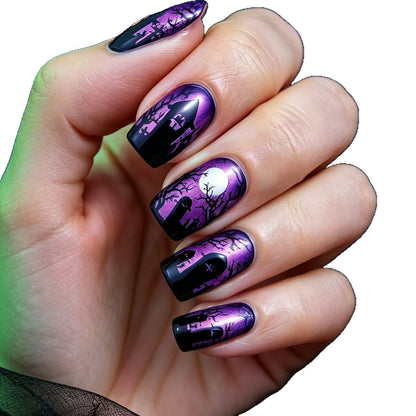 Artistic Halloween-Themed Nail Art Acalora