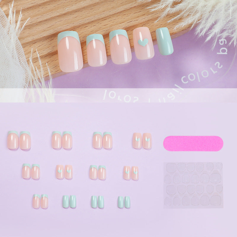Heart-Accent Press-On Nail Set Acalora