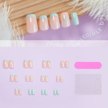 Heart-Accent Press-On Nail Set Acalora