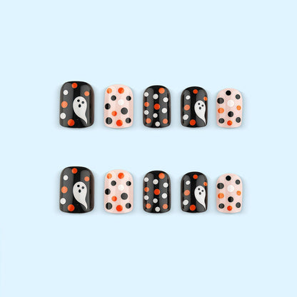 Nail art set with Halloween motif and playful design Acalora